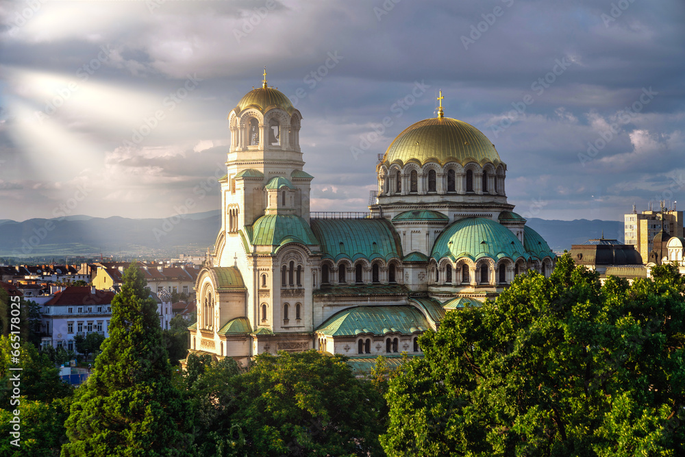 Fototapeta premium St. Alexander Nevsky Cathedral in Sofia, Bulgaria