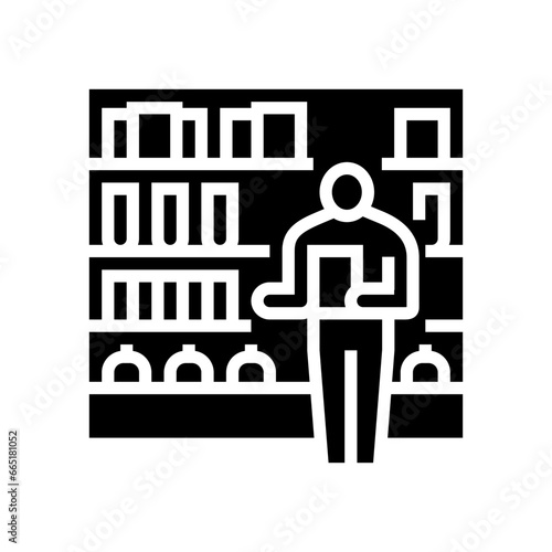 pharmacy inventory pharmacist glyph icon vector. pharmacy inventory pharmacist sign. isolated symbol illustration