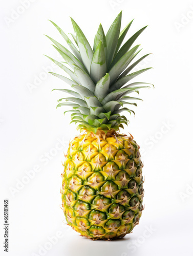 Pineapple Studio Shot Isolated on Clear Background, Food Photography, Generative AI