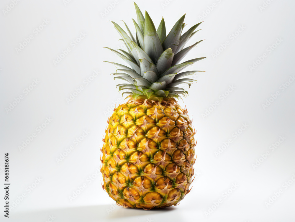 Pineapple Studio Shot Isolated on Clear Background, Food Photography, Generative AI Pineapple Studio Shot Isolated on Clear Background, Food Photography, Generative AI