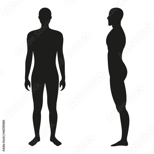 Silhouettes of man in vector illustration 