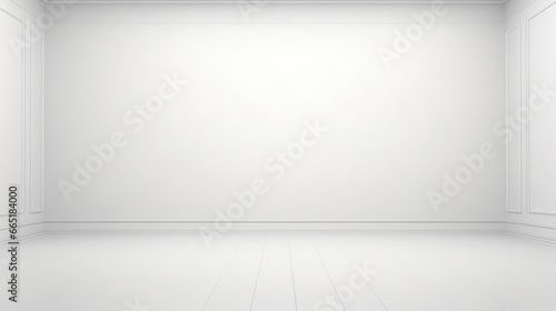 Empty light white room background. AI generated image