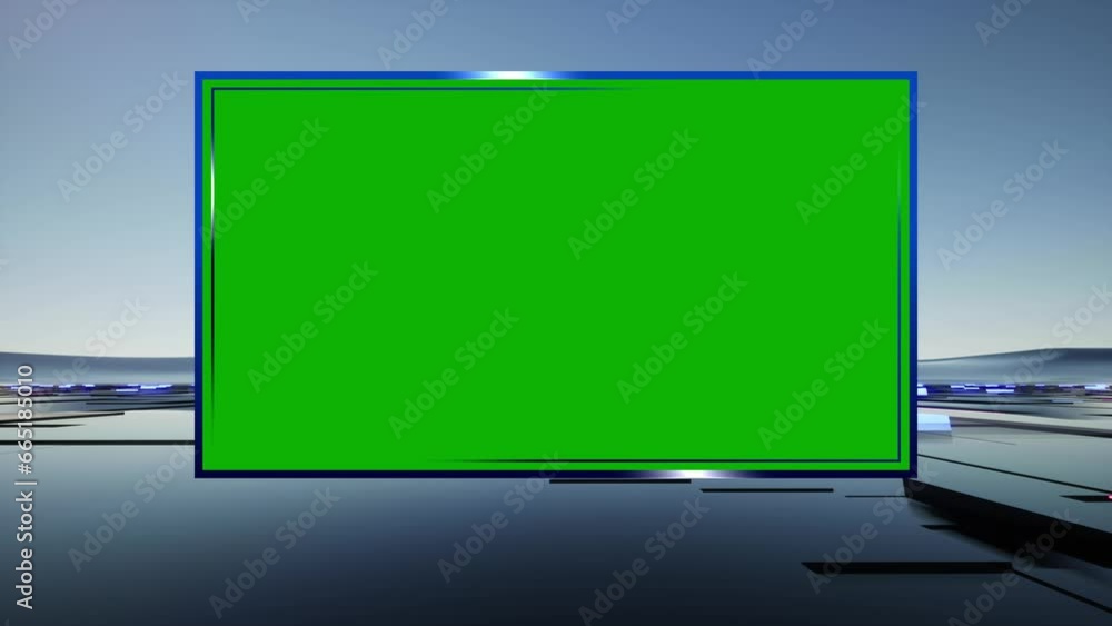 Background for TV news broadcast with green screen. Virtual studio with green screen Background for TV news broadcast with green screen. Virtual studio with green screen