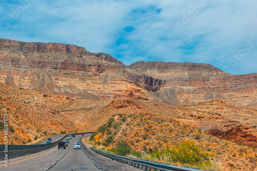 Road to Red Rock Canyon in Nevada State