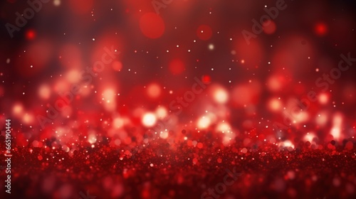 Abstract Bokeh Red Glitter Background 