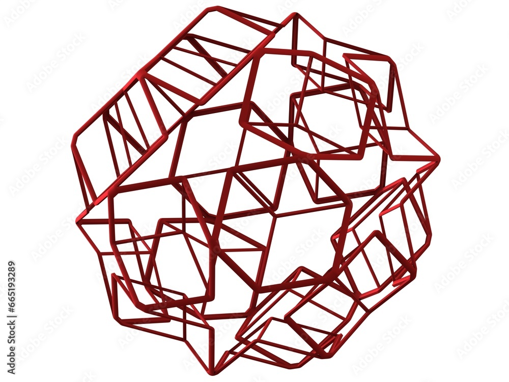 Wireframe Shape Dodecadodecahedron 3D print model Wireframe Shape Dodecadodecahedron 3D print model