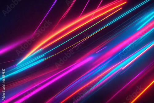 dark background with laser flares in bright colors
