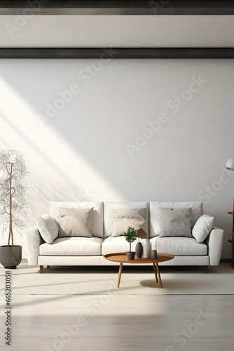 Modern interior of living room with modern sofa