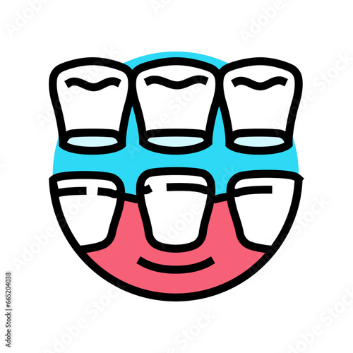 veneers dental procedure color icon vector. veneers dental procedure sign. isolated symbol illustration