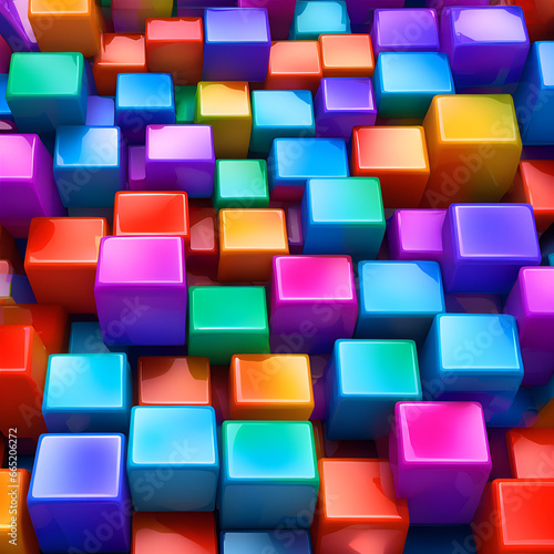wallpaper in the form of multicolored cubes