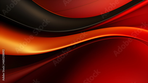 Red and black wavy lines backgrounds - generative AI