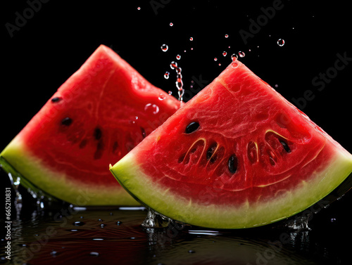 Watermelon Studio Shot Isolated on Clear Background, Food Photography, Generative AI