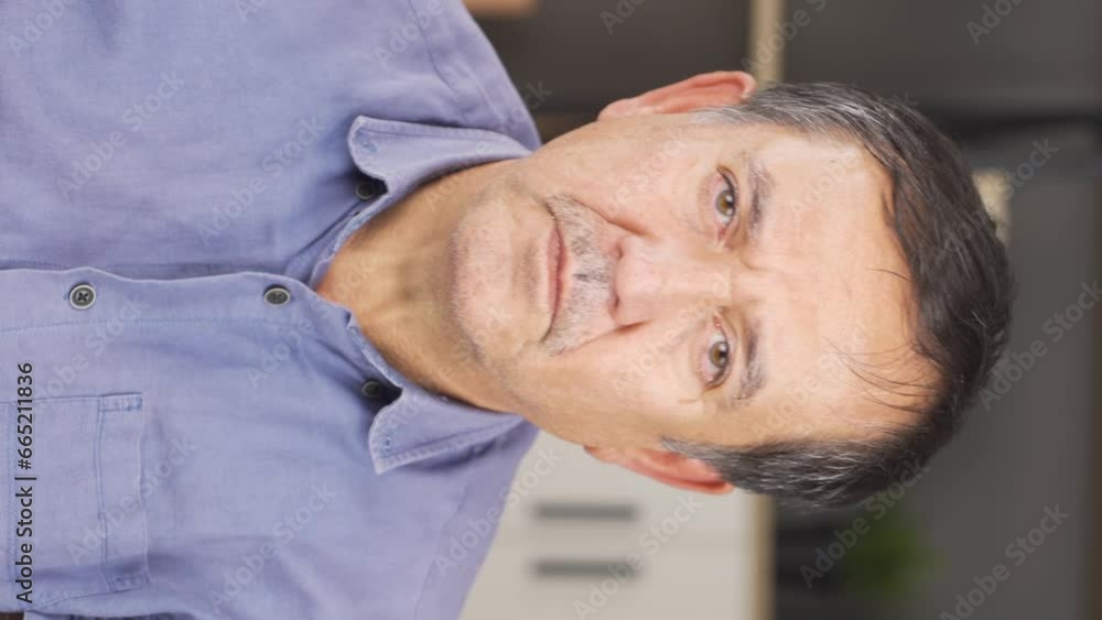 Vertical video of Elderly person having a nervous breakdown. Vertical video of Elderly person having a nervous breakdown.
