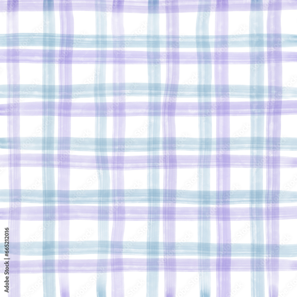 Blue Purple Plaid Hand Drawn Background Blue Purple Plaid Hand Drawn Background
