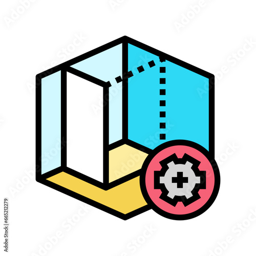 space optimization interior designer color icon vector. space optimization interior designer sign. isolated symbol illustration