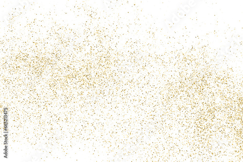 Obraz na płótnie Gold Glitter Texture Isolated On White. Goldish Color Sequins. Golden Explosion Of Confetti. Design Element. Celebratory Background. Vector illustration. w salonie