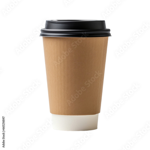 cup coffee to go takeaway mockup isolated on white background, ai generated