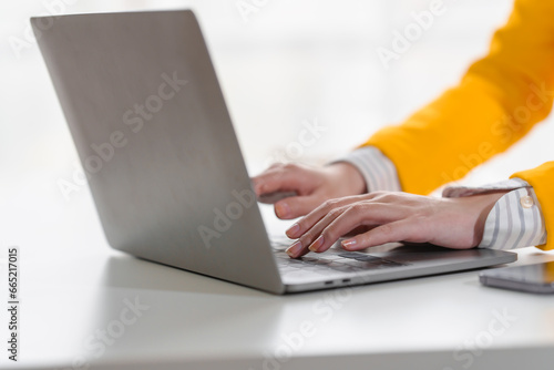 Obraz na plátně Female loan service providers asian people business professionals ensuring easy loan processes, working diligently, guiding clients through financial pathways, and mapping success