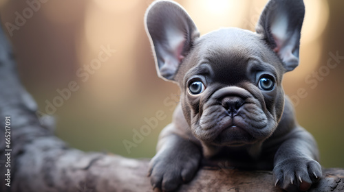 close up of a french bulldog puppy © fraudiana