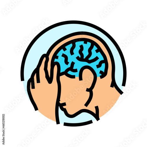 neurological disorders color icon vector. neurological disorders sign. isolated symbol illustration