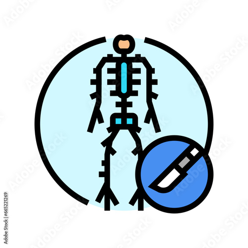 neurosurgery color icon vector. neurosurgery sign. isolated symbol illustration