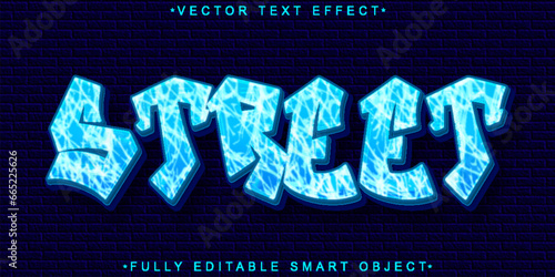 Blue Graffiti Street Vector Fully Editable Smart Object Text Effect