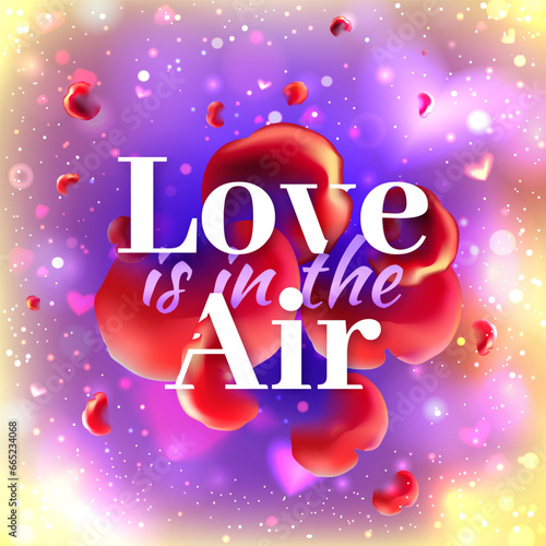 Background Romantic. Blurred background for Valentine's day. Mothers day. Vector Illustration