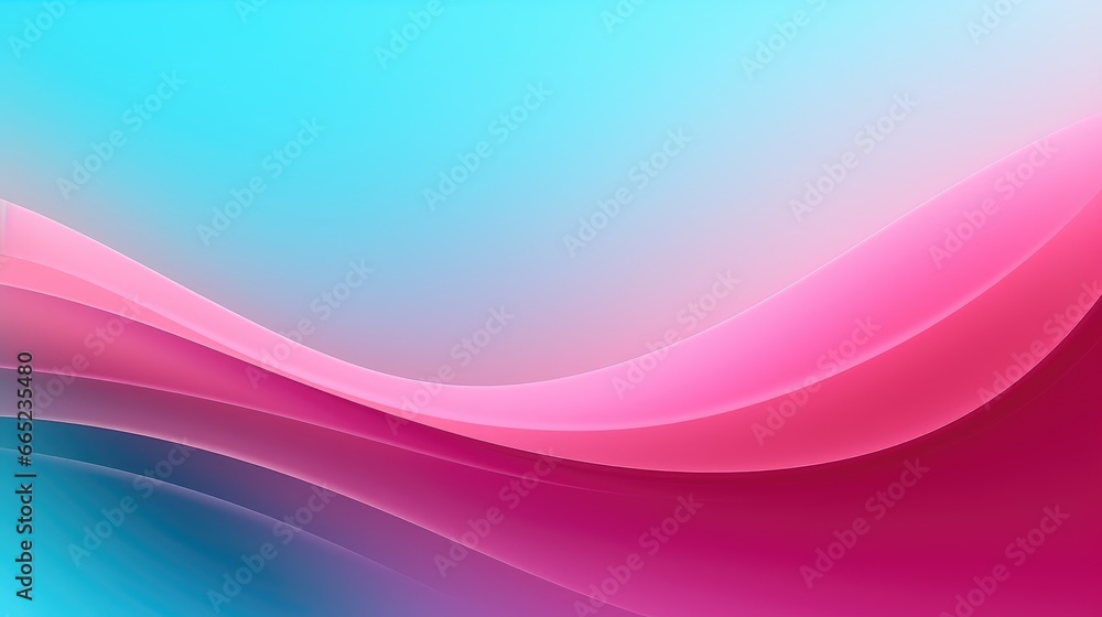 Obraz premium A cyan magenta gradient curve background material
