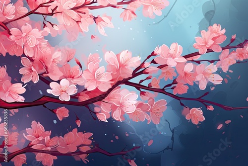 Background with blooming sakura