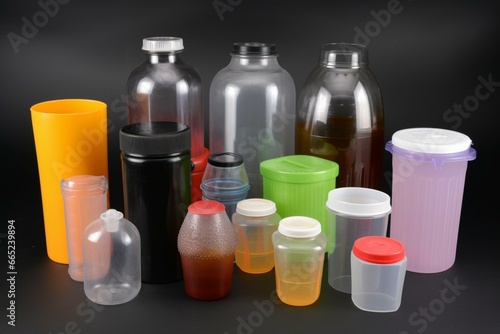 assorted beverage containers. Generative AI