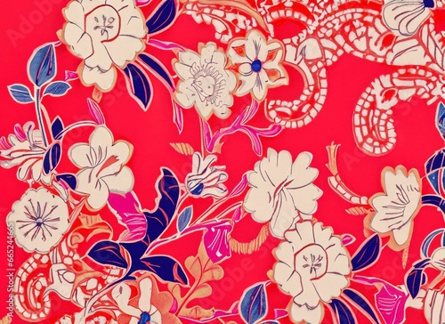 Fabric textile vintage  pattern floral batik  decorative background batik  batik flower  fabric  textile  vintage  pattern  floral  batik  decorative