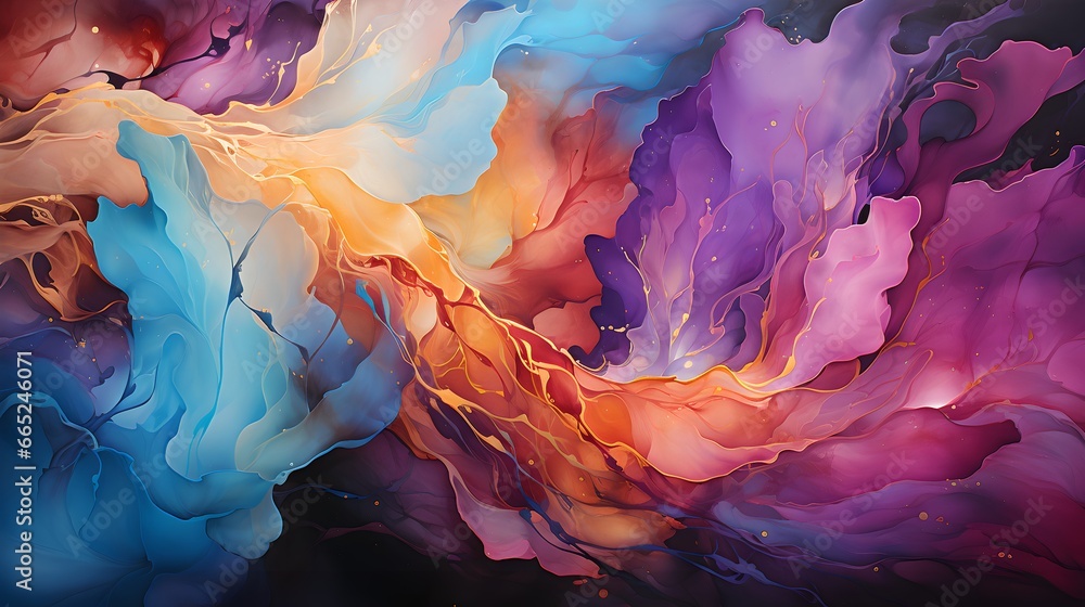 Obraz premium Abstract Background - Colorful Fluid Motion