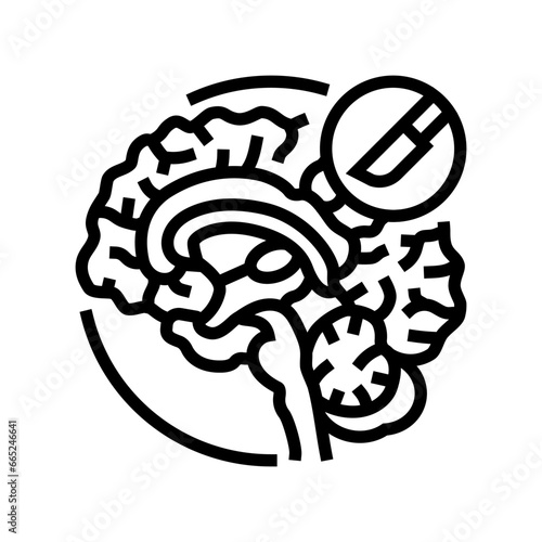 neurosurgery health line icon vector. neurosurgery health sign. isolated contour symbol black illustration
