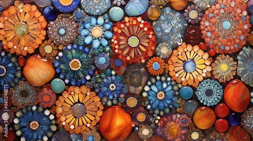 Sculpt a mesmerizing 3D mosaic of gemstones, with each stone shimmering in various vibrant colors.