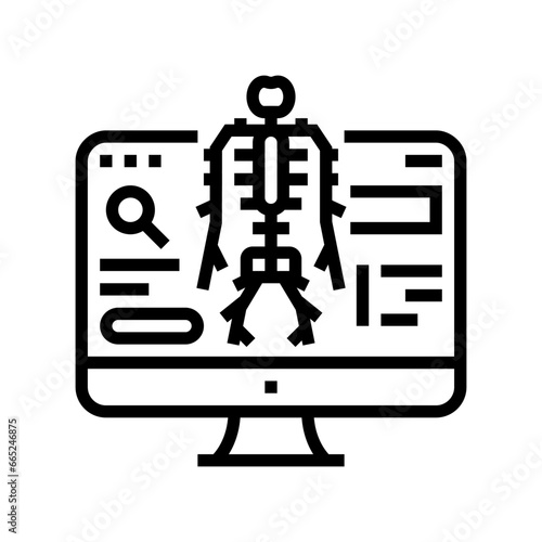 nervous system study neurologist line icon vector. nervous system study neurologist sign. isolated contour symbol black illustration