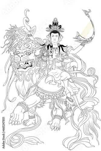Avalokitesvara Bodhisattva (Sketch illustrations)