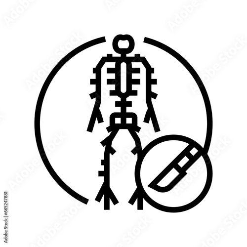 neurosurgery line icon vector. neurosurgery sign. isolated contour symbol black illustration
