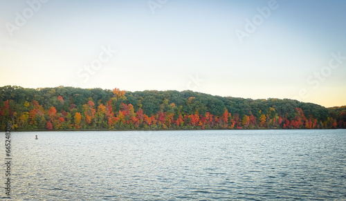 Fall colors by the lake. © Dominic