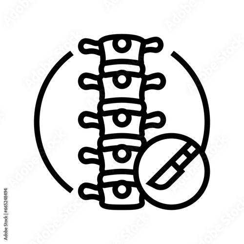 orthopedic surgery line icon vector. orthopedic surgery sign. isolated contour symbol black illustration