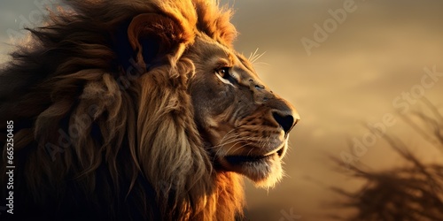 portrait of a lion