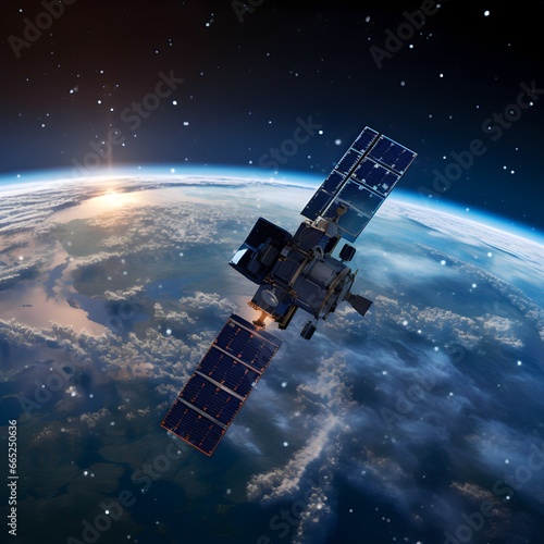 Earth observation satellites capture valuable data for climate monitoring and disaster management. The Ui icon for satellites represents the space-based tools shaping our understanding of the planet