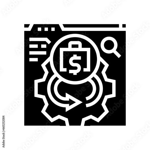 cash flow analysis glyph icon vector. cash flow analysis sign. isolated symbol illustration