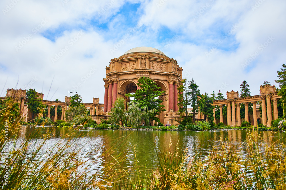 Open rotunda and colonnade at Palace of Fine Arts view from across lagoon Open rotunda and colonnade at Palace of Fine Arts view from across lagoon