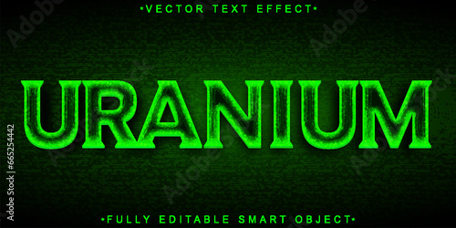 Green Uranium Vector Fully Editable Smart Object Text Effect