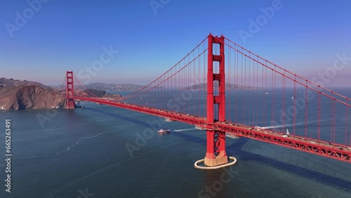 Aerial view of the Golden Gate Bridge 