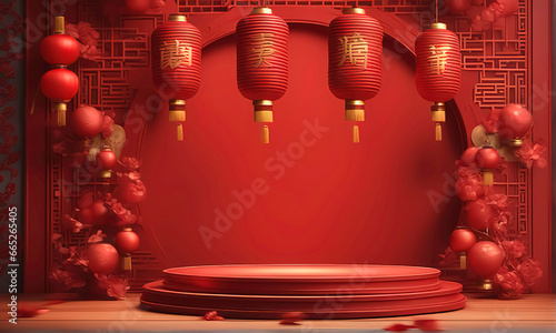 Chinese new year  3d background