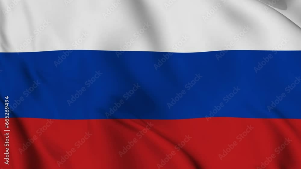 Russia Waving Flag Realistic Animation Video Russia Waving Flag Realistic Animation Video