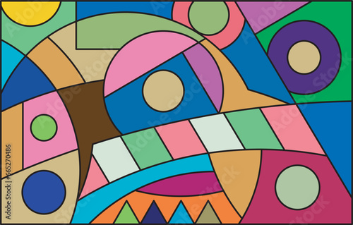 colorful abstract art for wall decoration