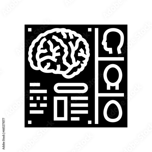 brain examination neurologist glyph icon vector. brain examination neurologist sign. isolated symbol illustration