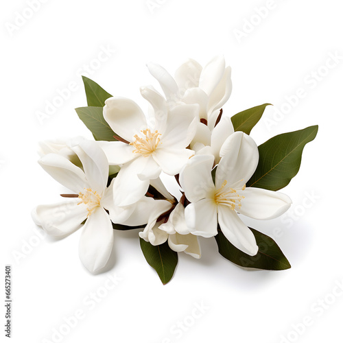 White Oleander flowers isolated on a white background  © PixelHD